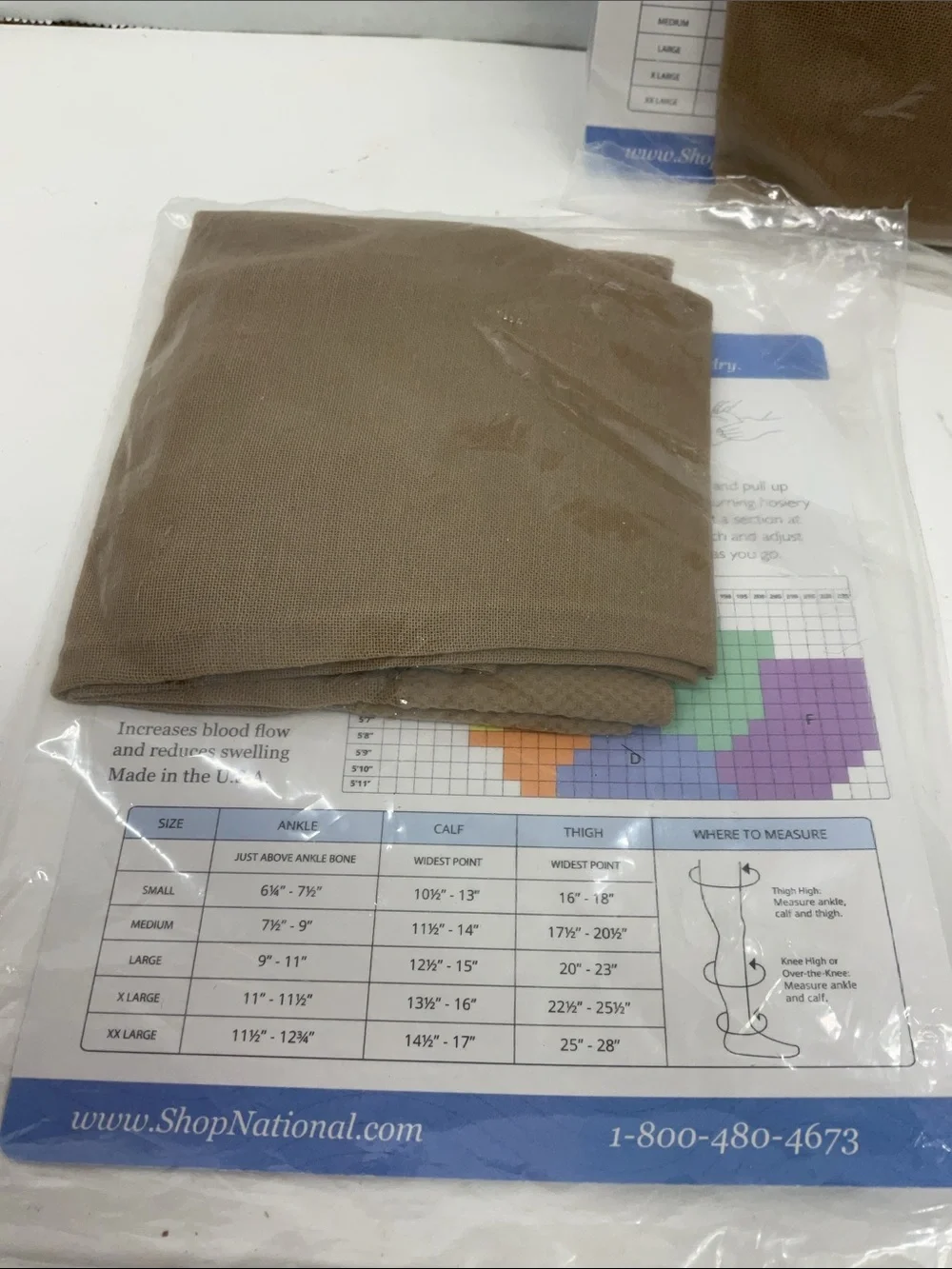 Vintage Just Comfort firm compression knee high Large two packs